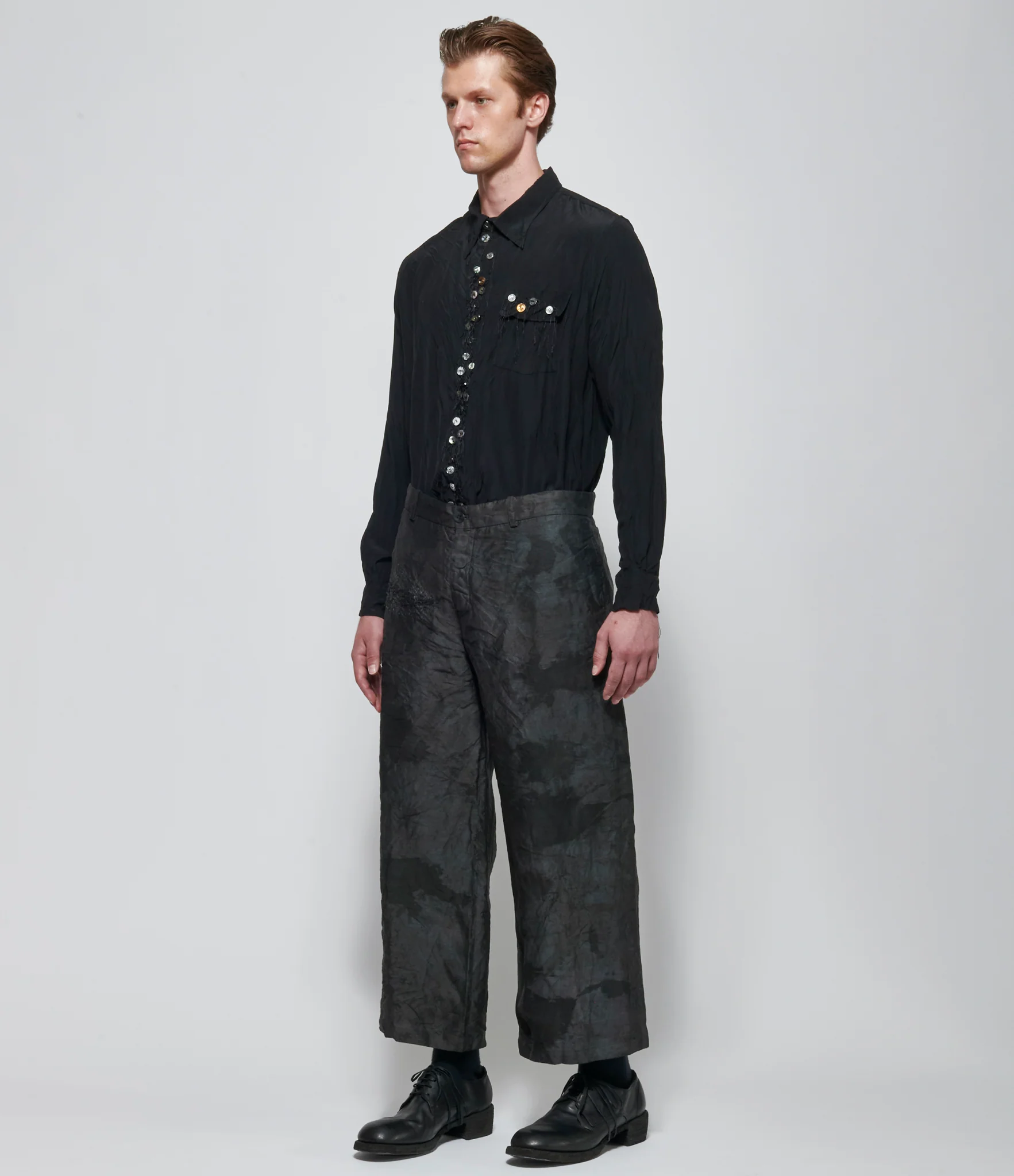 Archivio J.M. Ribot Hand Aged Wide Leg Trousers - Image 2