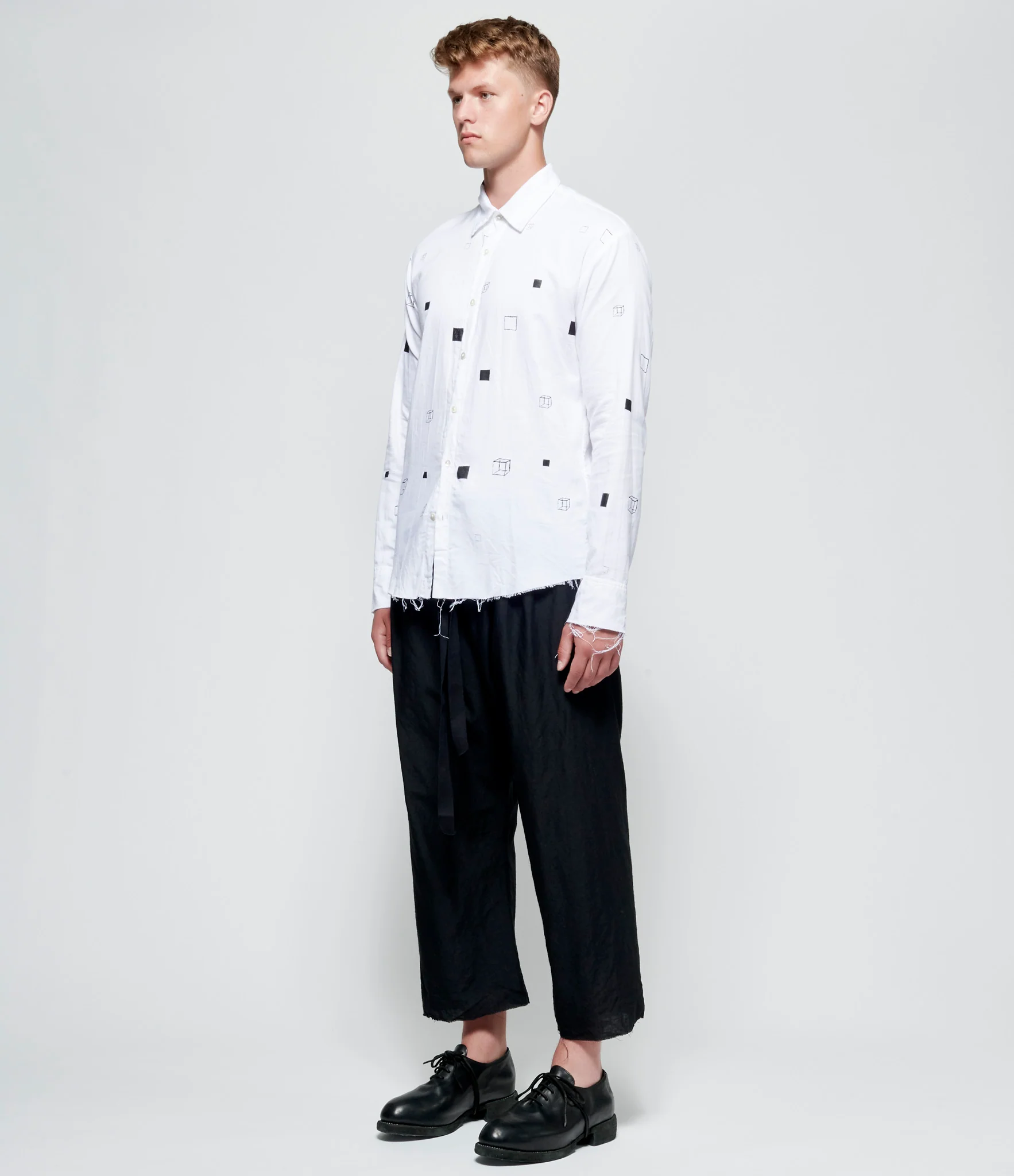 Elena Dawson Black Light Wool Lined Drawstring Pants - Image 2