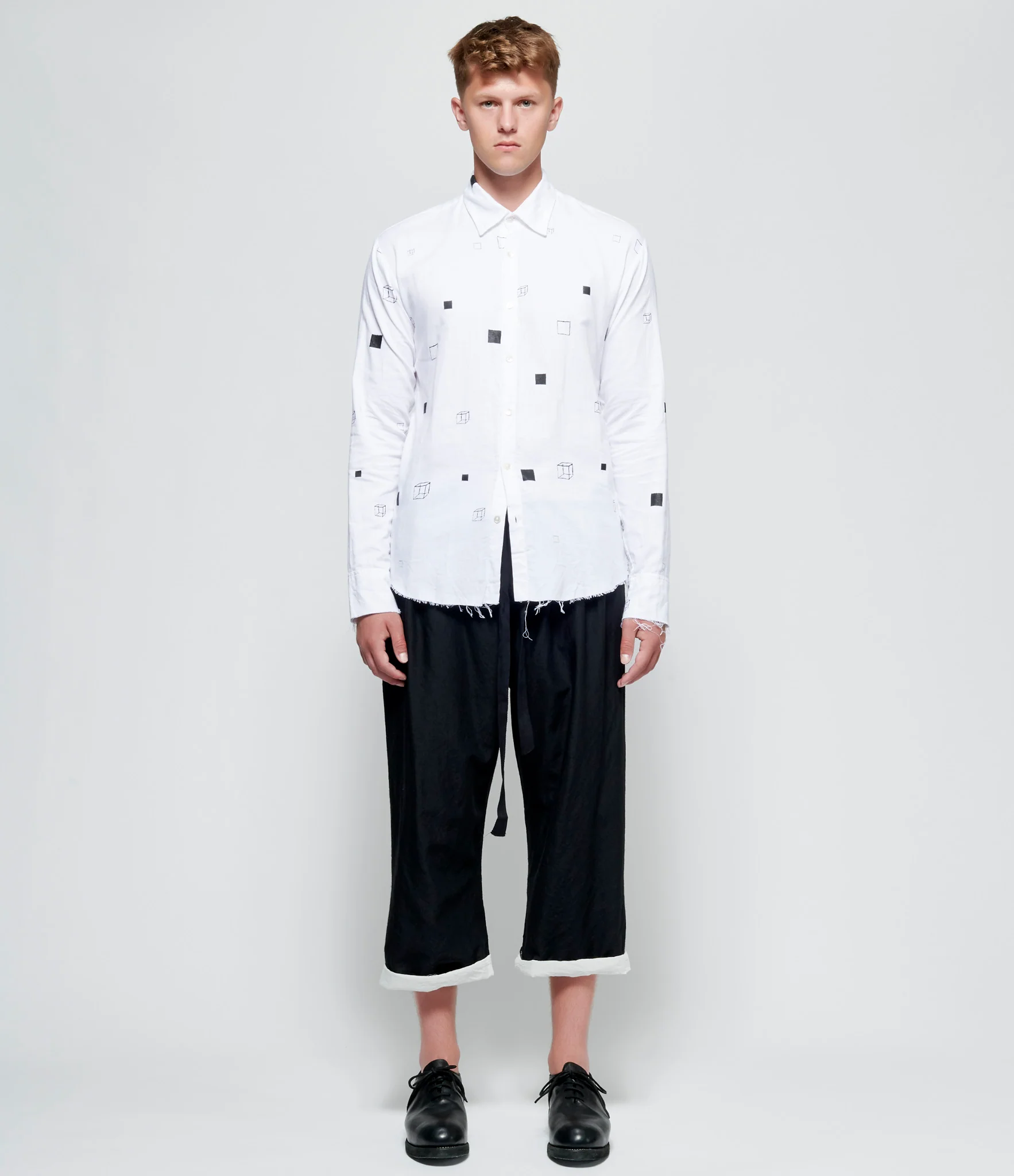 Elena Dawson Black Light Wool Lined Drawstring Pants - Image 4