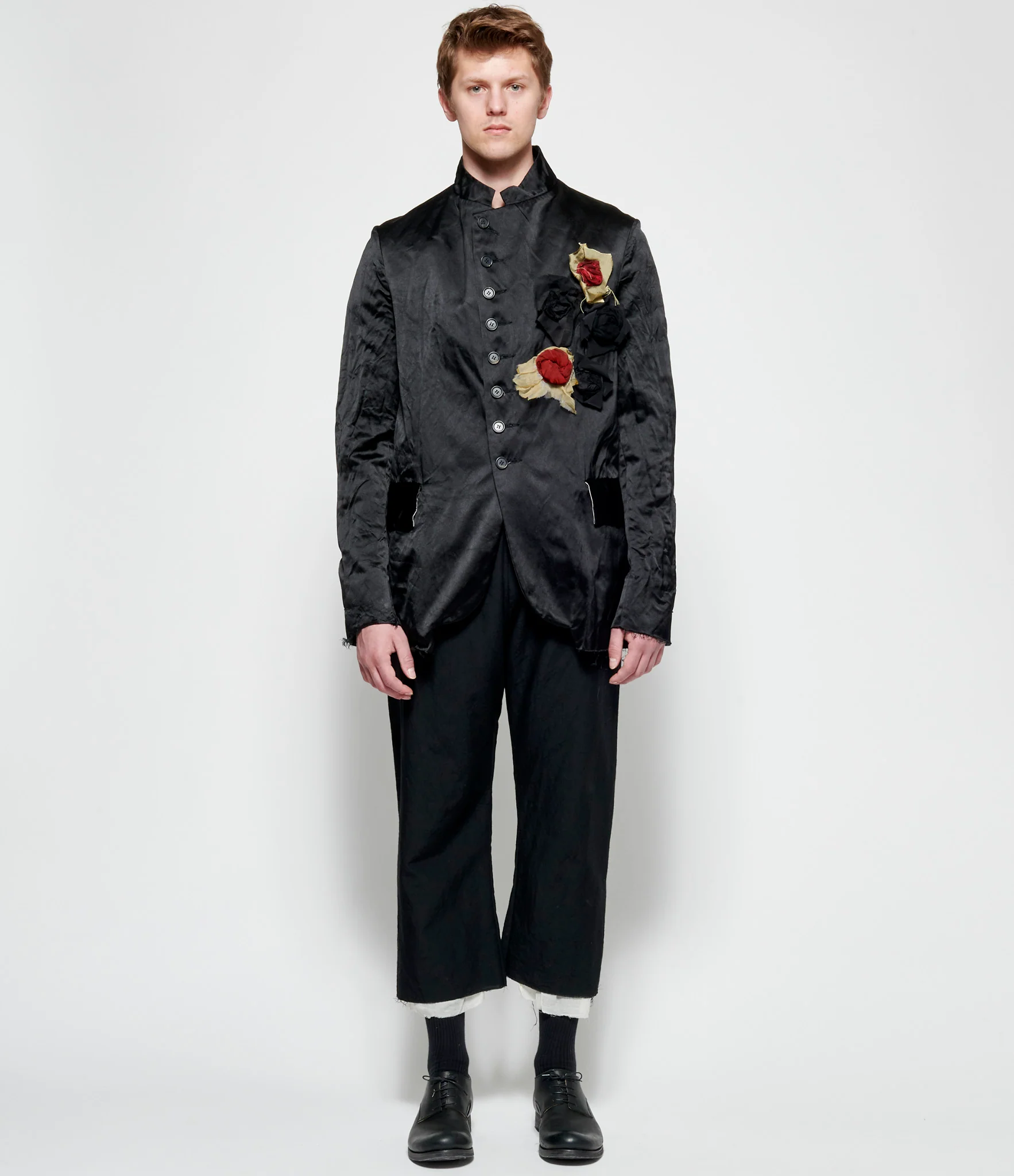 Elena Dawson Black Light Wool Lined Drawstring Pants - Image 5