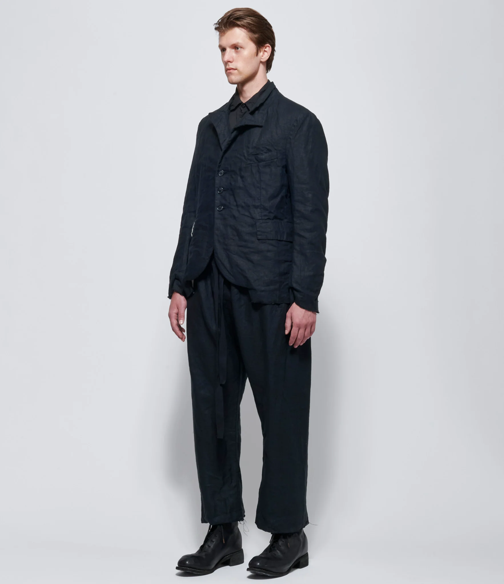 Elena Dawson Black Linen 4X Short Blazer Peak - Image 2