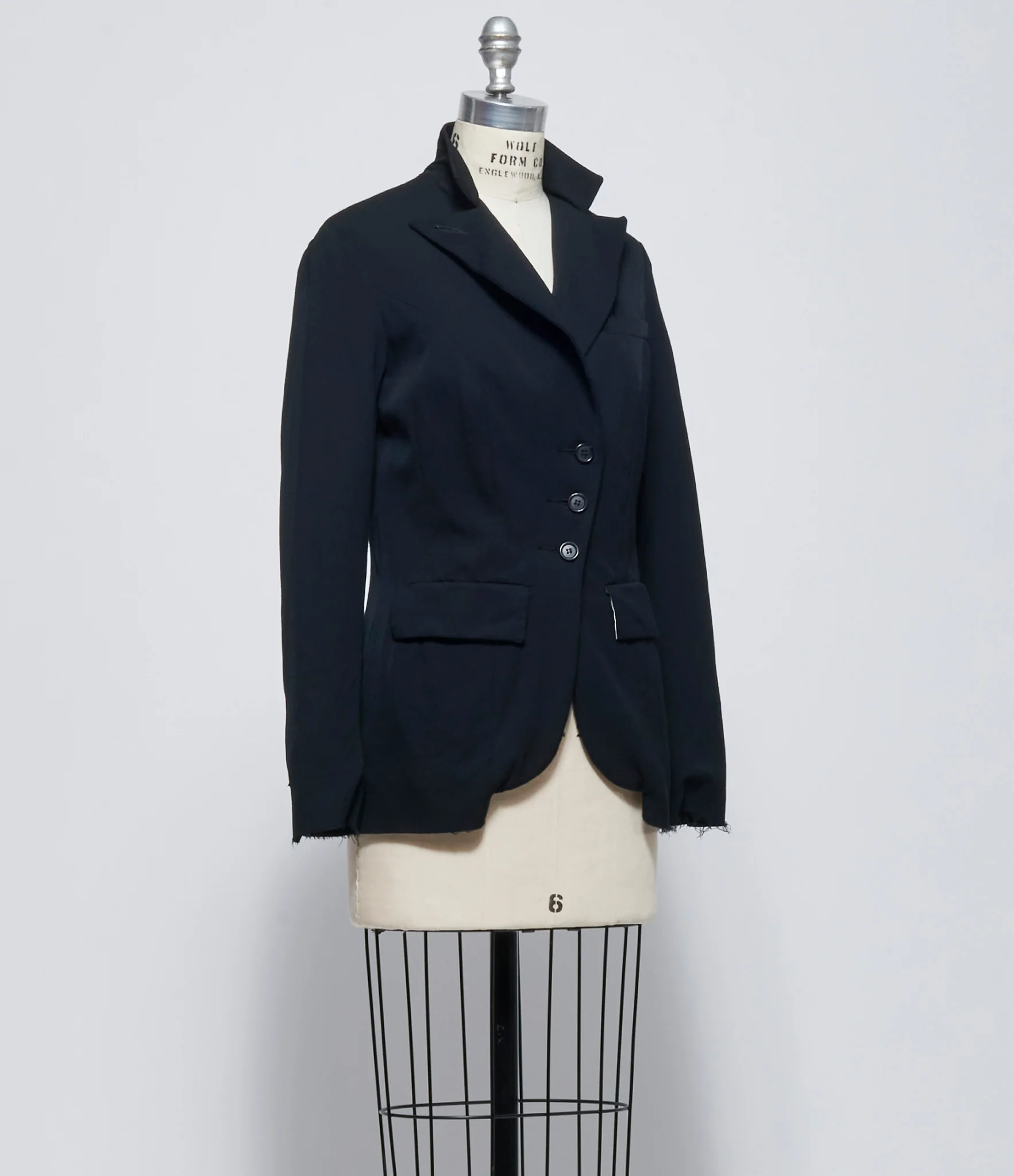 Elena Dawson Black Medium Wool 4X Blazer Peak - Image 2