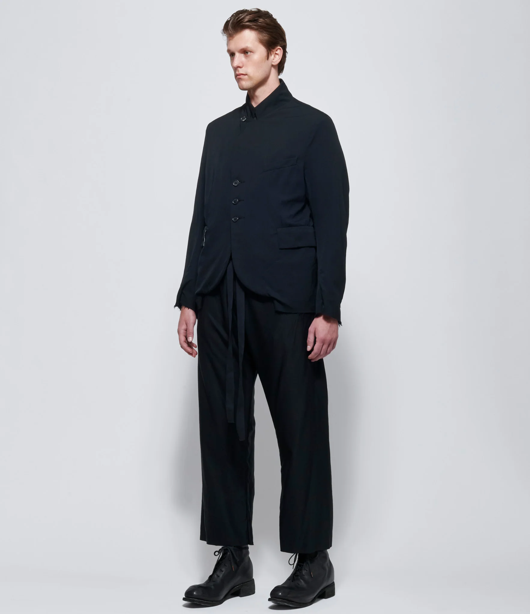 Elena Dawson Black Medium Wool 4X Short Blazer Peak - Image 2