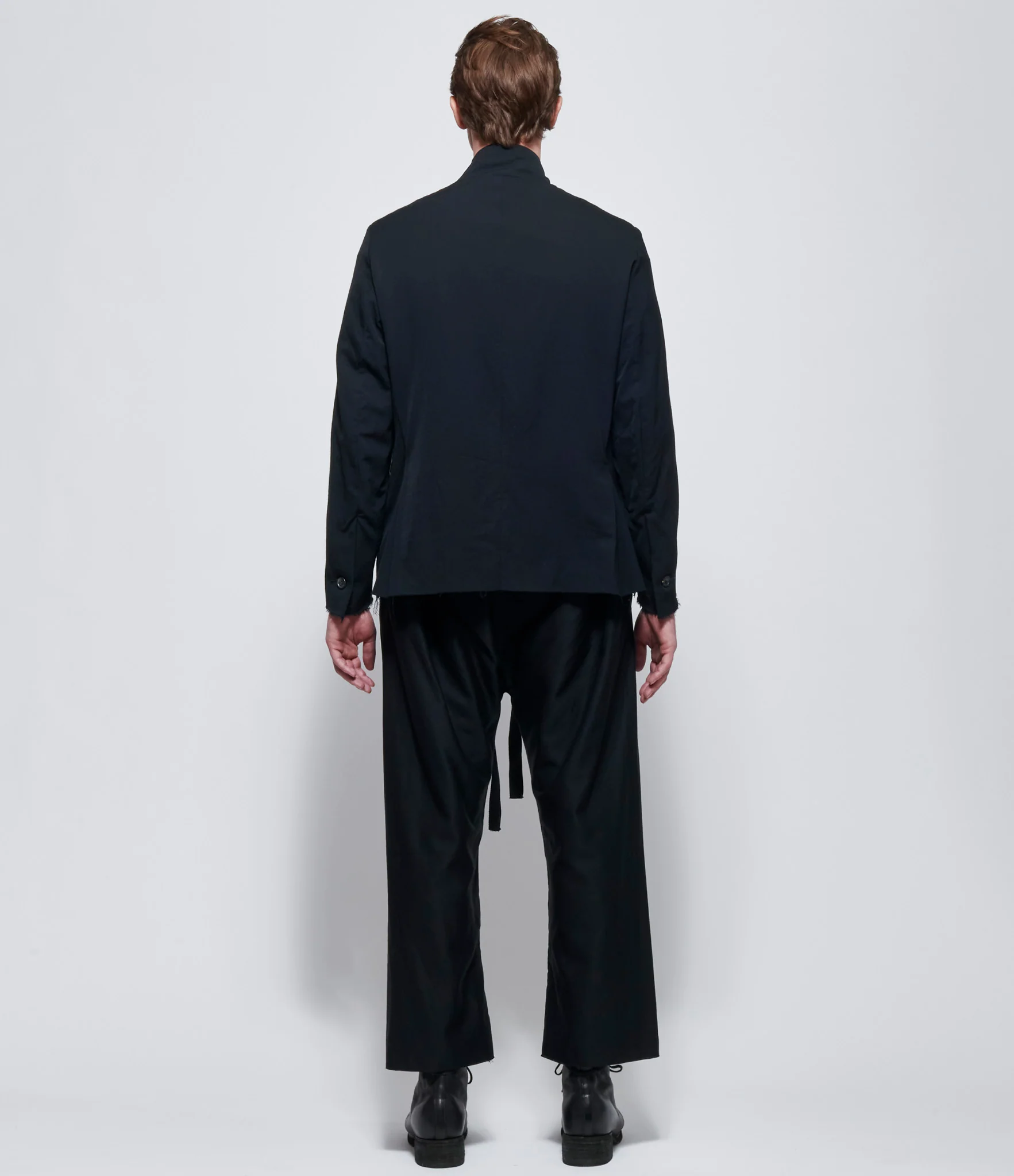 Elena Dawson Black Medium Wool 4X Short Blazer Peak - Image 3