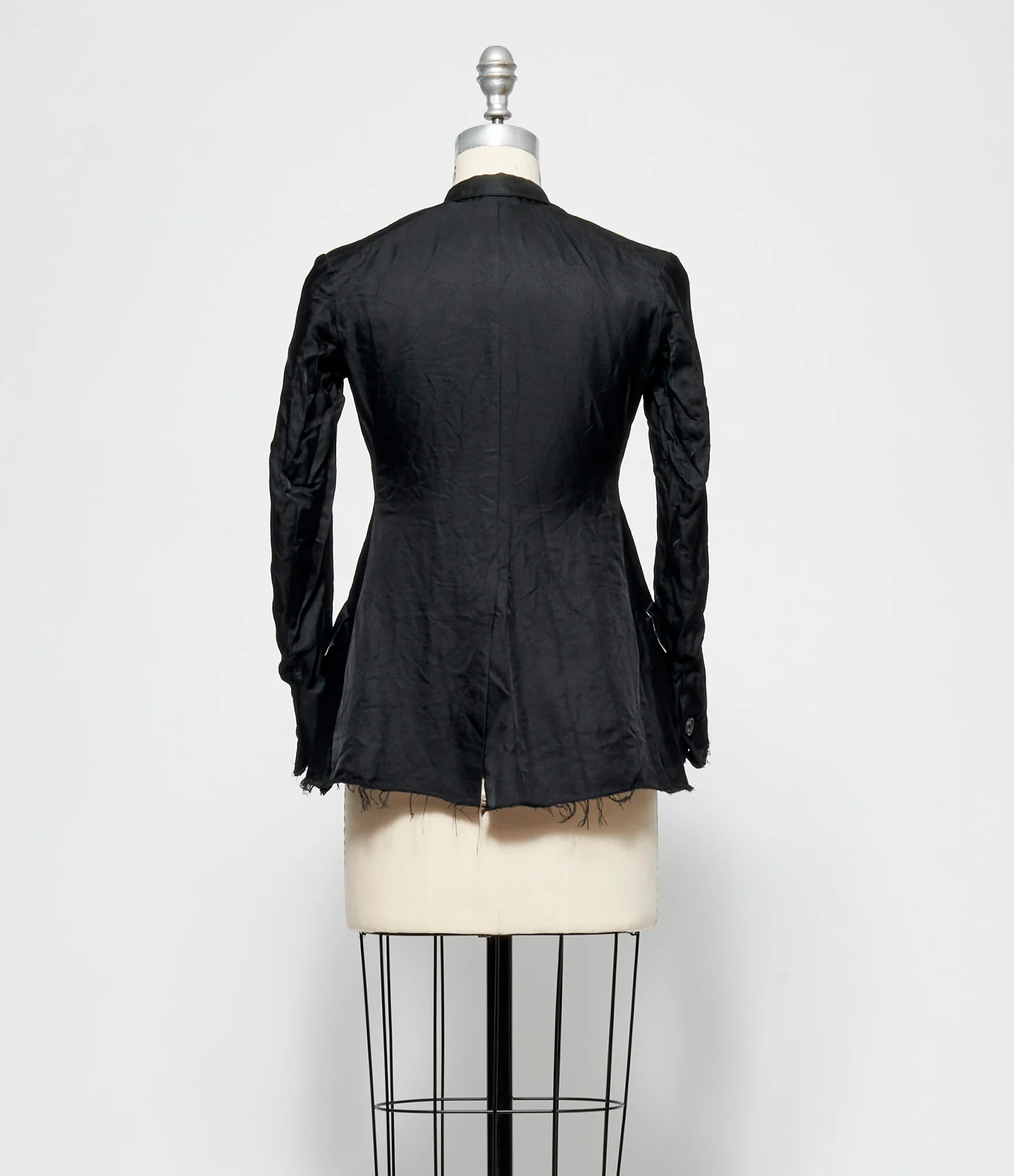 Elena Dawson Caviar Silk Wool 1 Button Hacking Jacket - Image 3