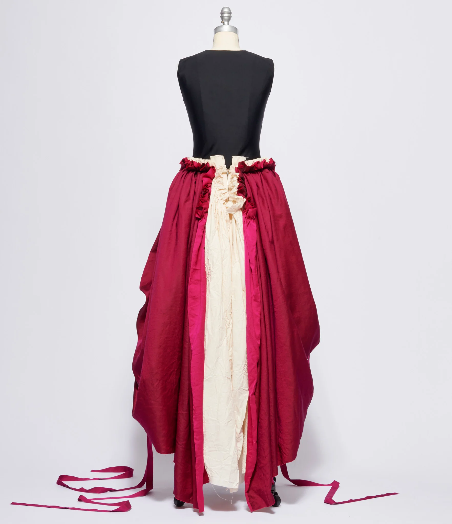 Elena Dawson Magenta Caviar Ruff Skirt - Image 4