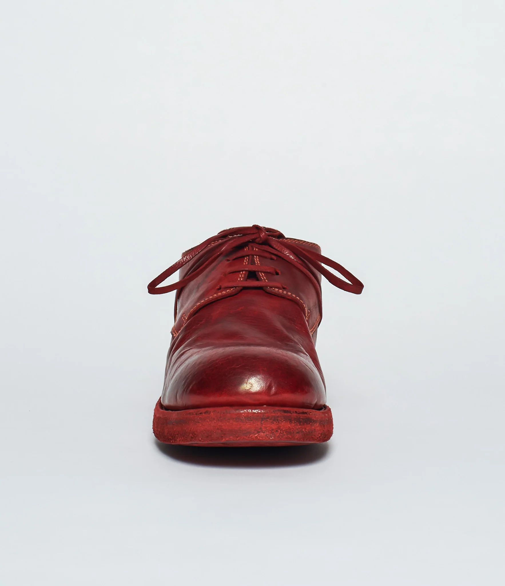 Guidi 792Z Red Goat Full Grain Lined Classic Derby, Thick Soled - Image 3