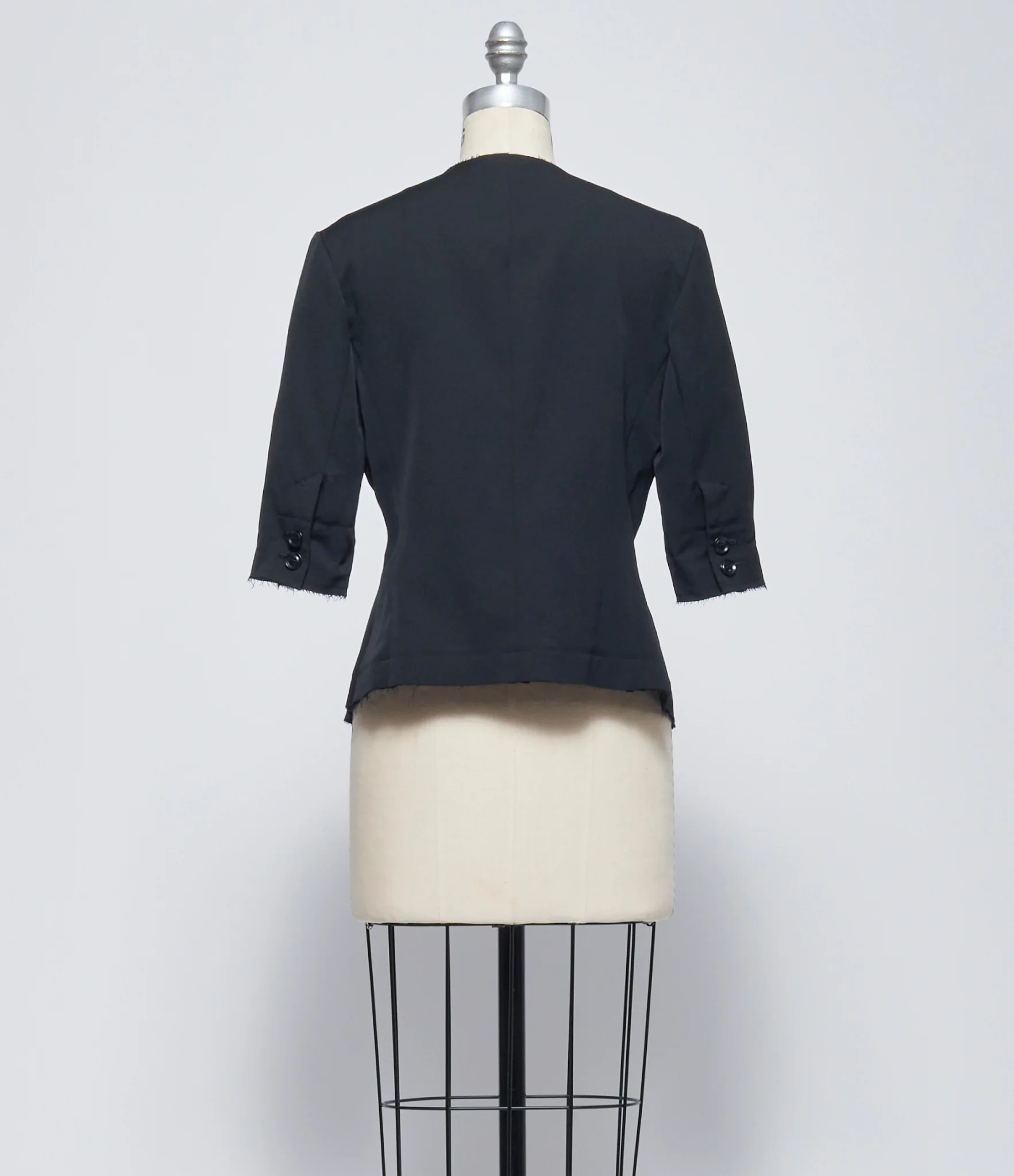 SS26 Y's Womens KO-Collarless Short Jacket - Image 3