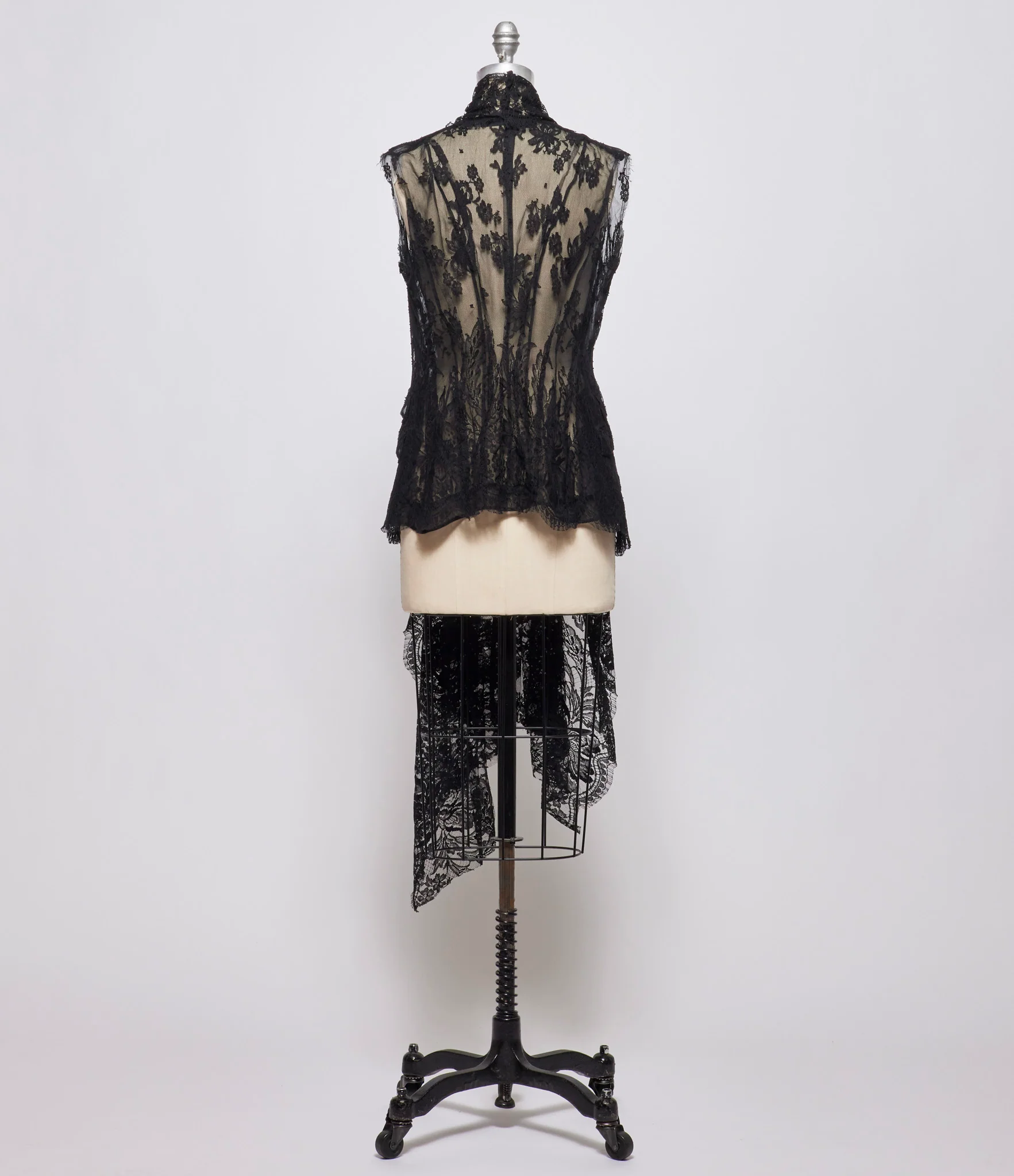 Marc Le Bihan Womens Noir Veste Dentelle Panneaux - Image 3