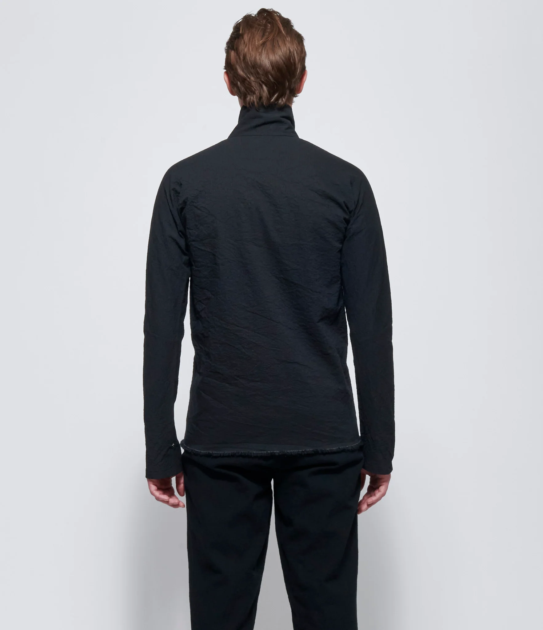 m.a+ Mens Zipped Tall Collar Shirt - Image 3