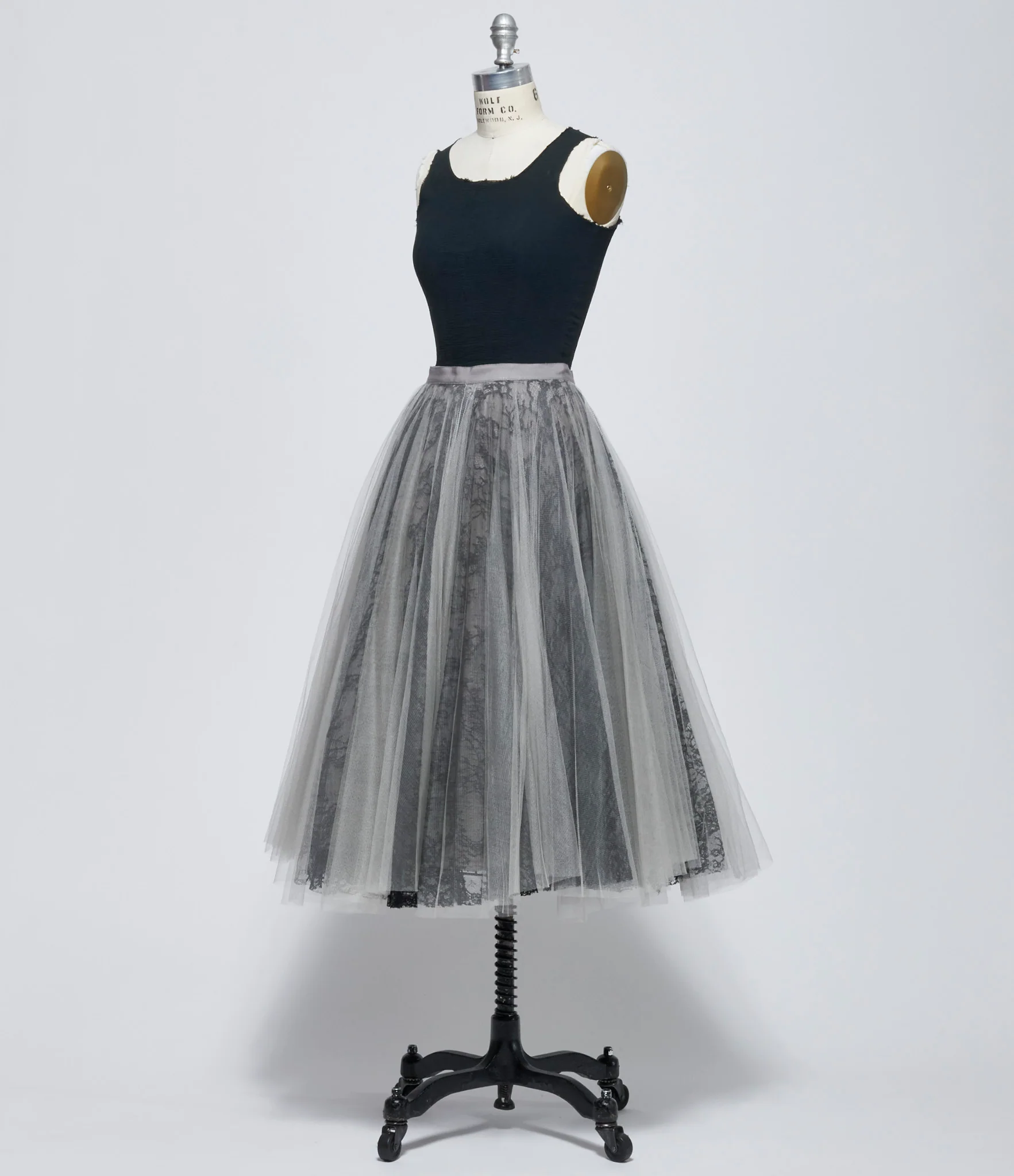 Marc Le Bihan Womens Metal Jupe Tulle Dentelle - Image 2