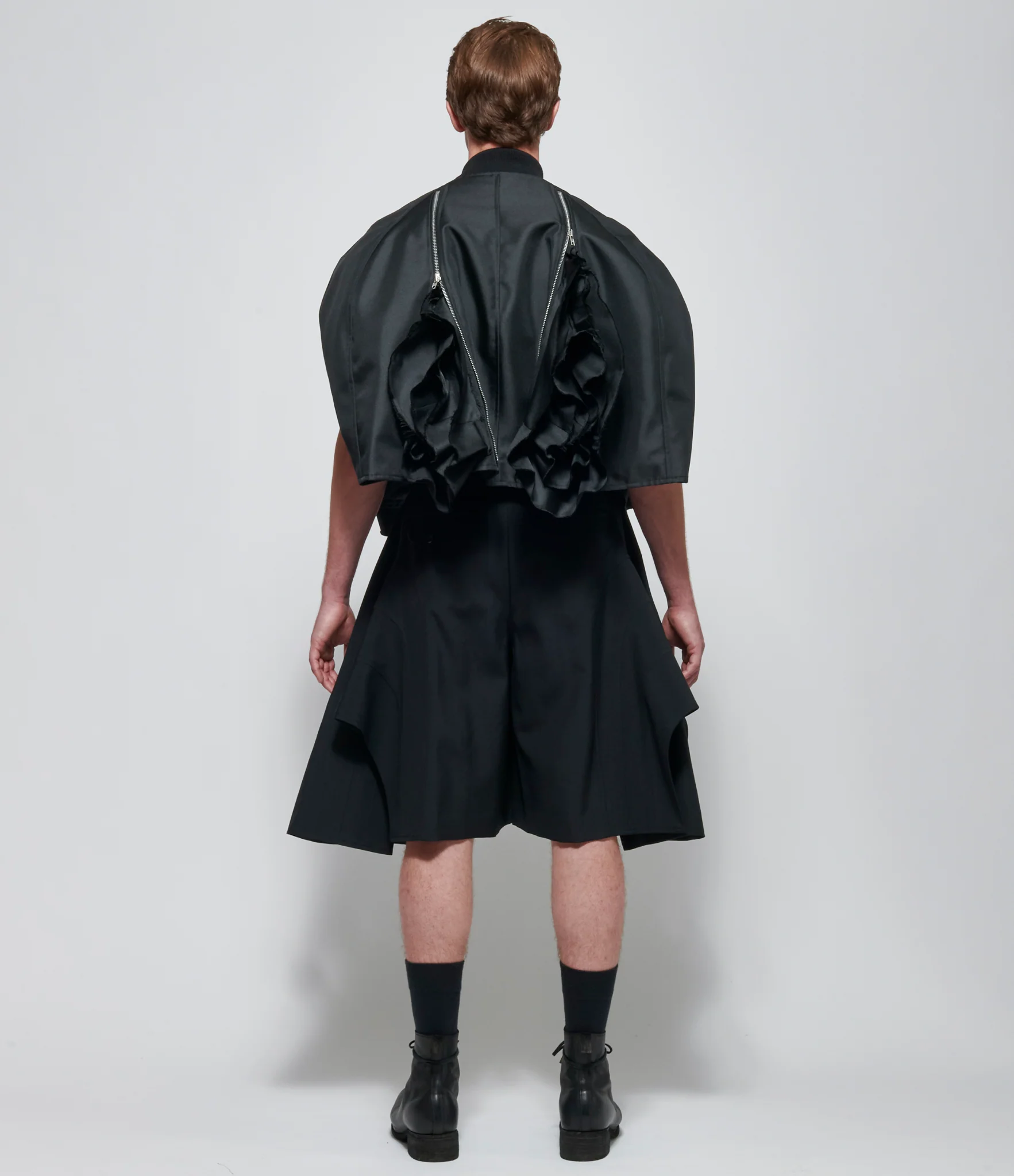 SS26 Comme Des Garcons Homme Plus Ruffle Zip Jacket - Image 3