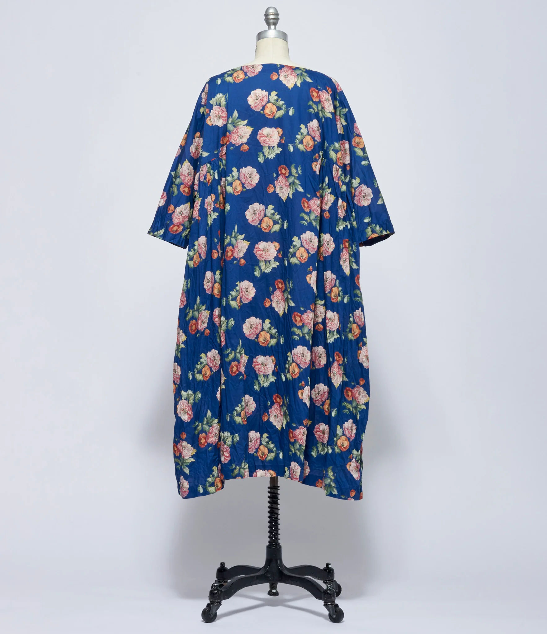 SS26 Daniela Gregis Womens Abito Dress Newpride Medio 115 Lavato Fondo Blu Rose Rosa - Image 4