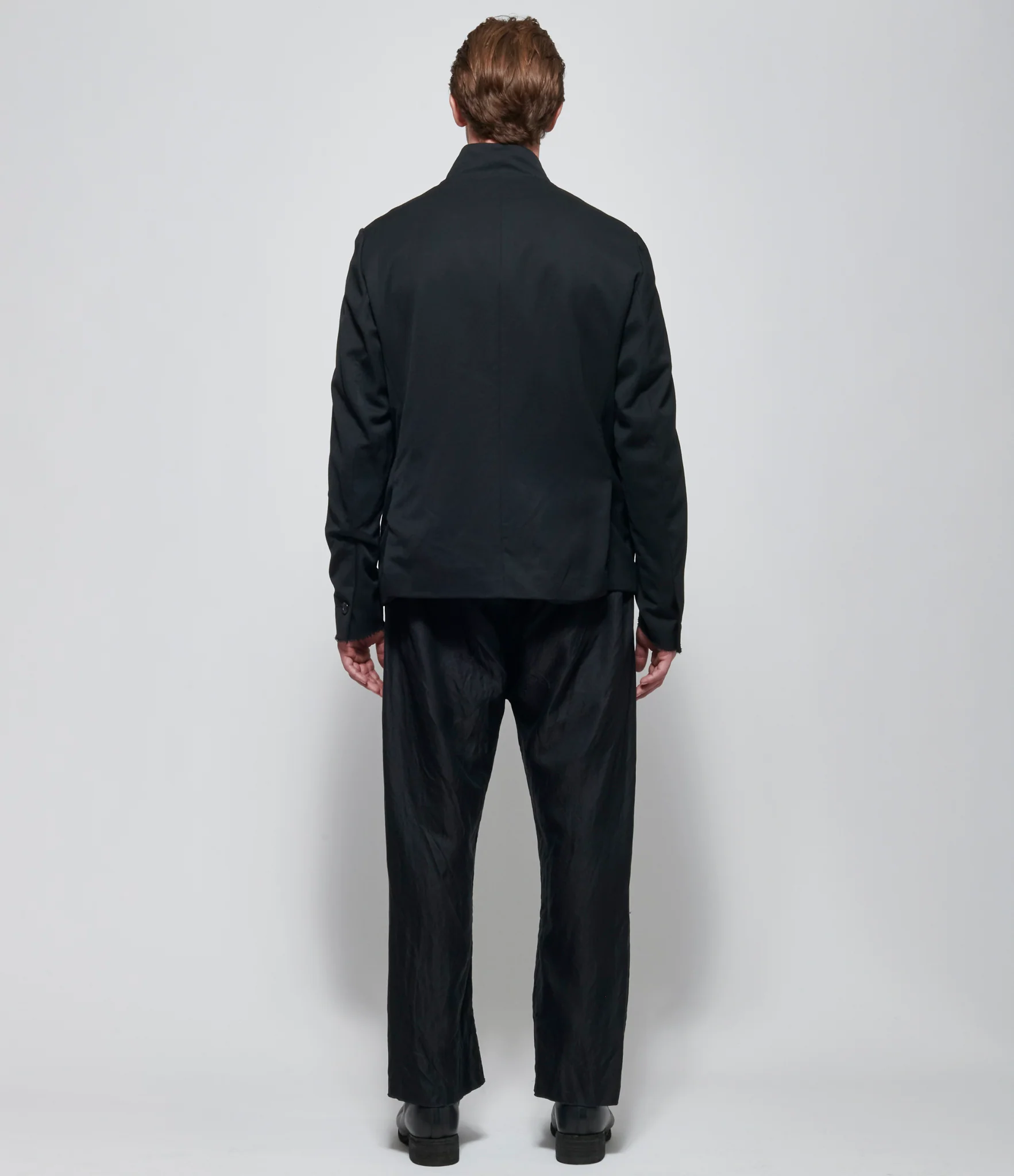 SS26 Elena Dawson Mens Black 4X Double Breasted Blazer with 2x Cream Rose Brooch - Image 3
