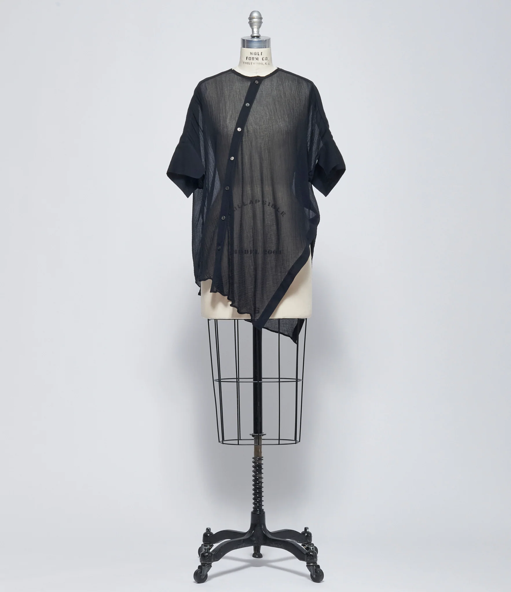 SS26 Forme D'Expression Womens Crinkled Asymmetric O-Shirt