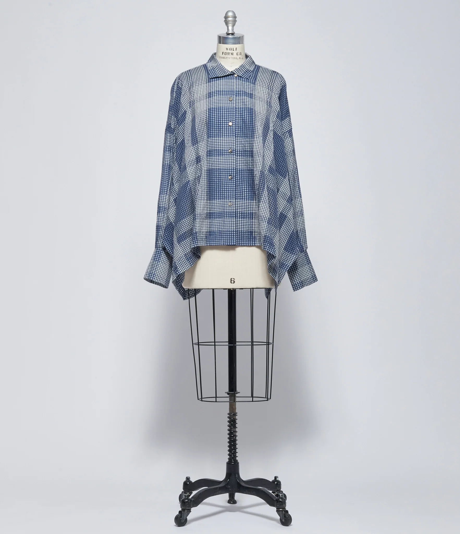 SS26 Forme D'Expression Womens Tartan Tent Blouse