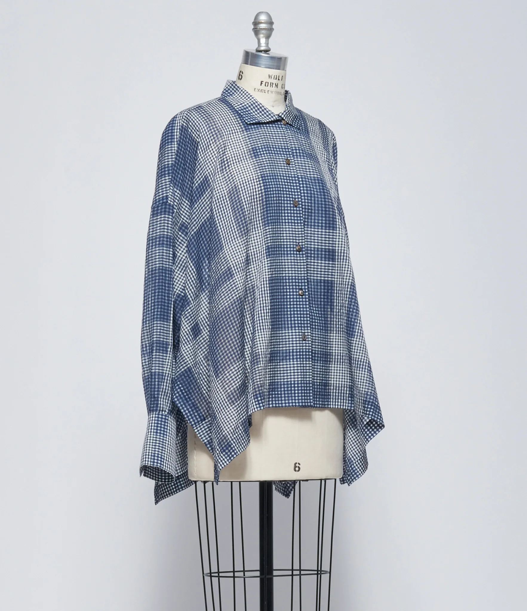 SS26 Forme D'Expression Womens Tartan Tent Blouse - Image 2