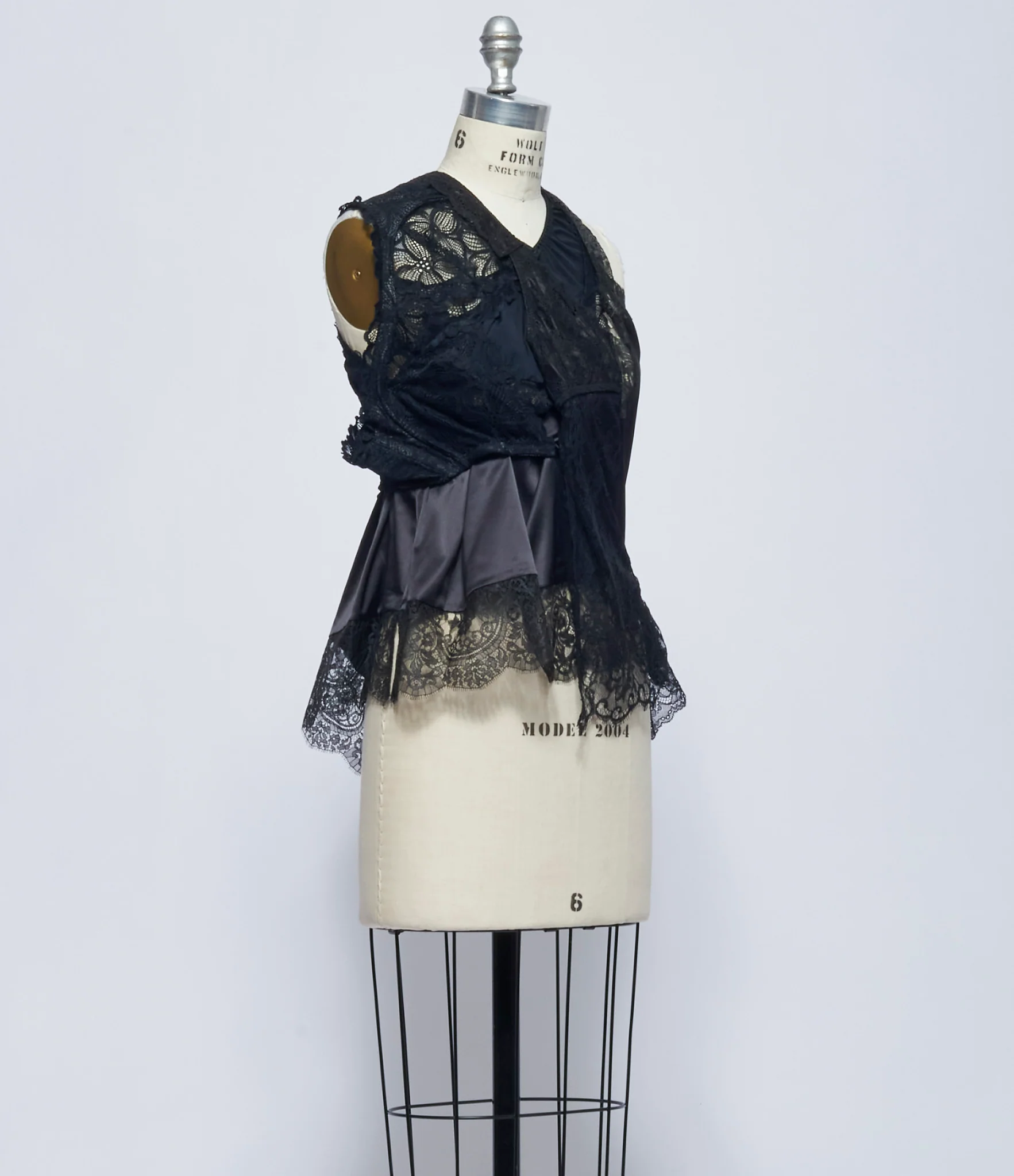 SS26 Junya Watanabe Womens Satin and Lace Blouse - Image 3