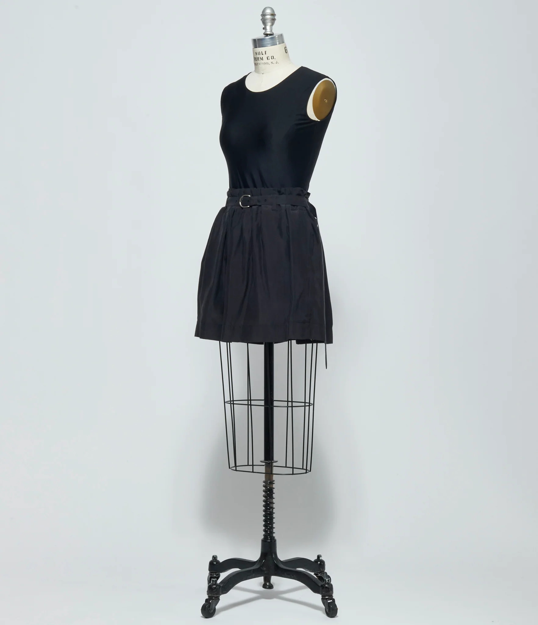 SS26 Ann Demeulemeester Womens Haga Pleated Miniskirt with Belt - Image 2