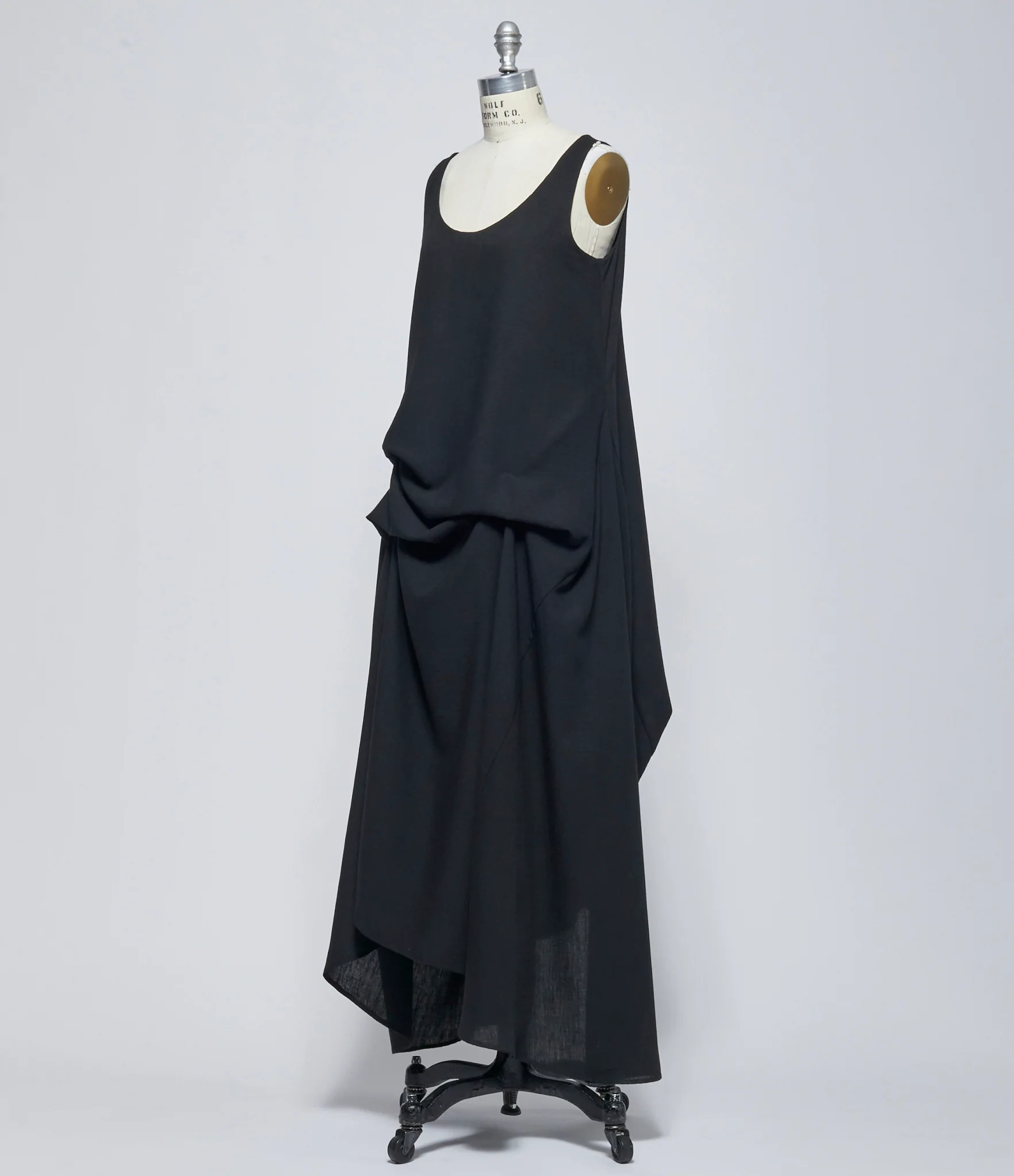 SS26 Replika Black Draped Dress - Image 3