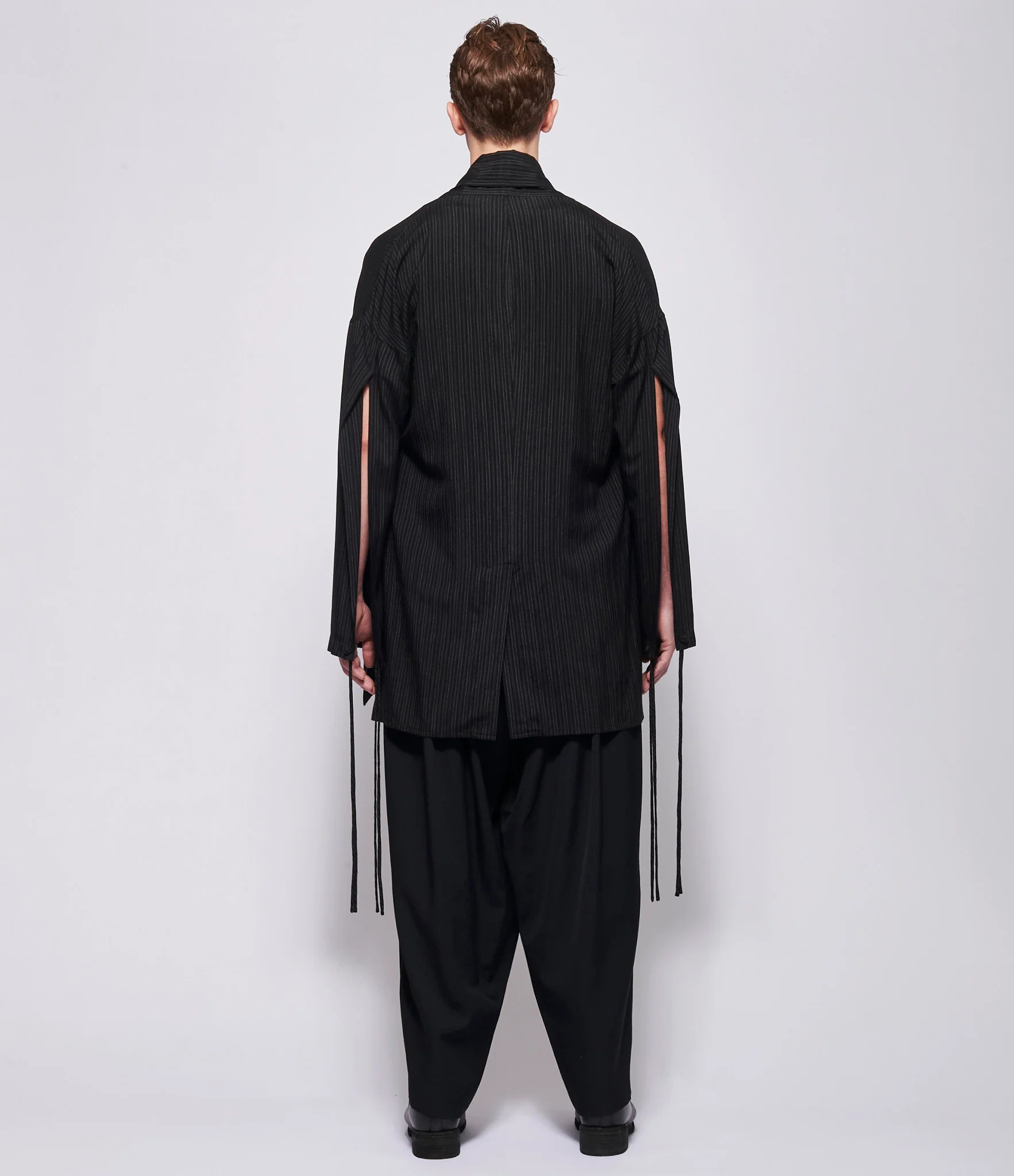 SS26 Yohji Yamamoto Mens Thin Stripe Jacket - Image 3