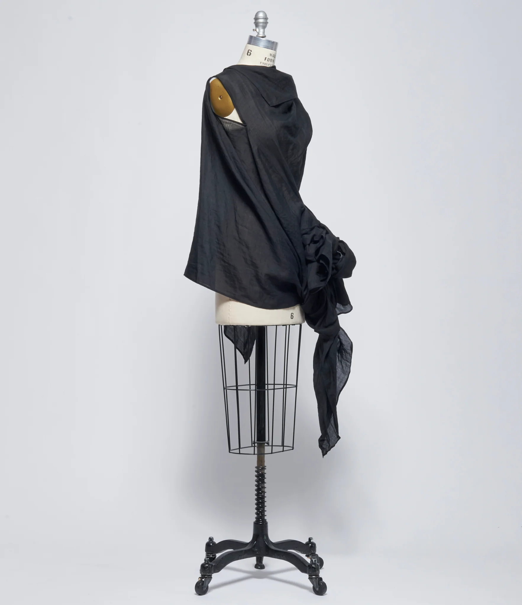 SS26 Yohji Yamamoto Womens Twisted Detail Blouse - Image 3
